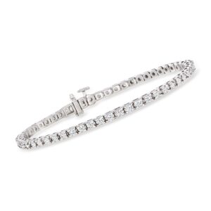 ross-simons 3.50 ct. t.w. diamond tennis bracelet in sterling silver. 8 inches