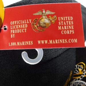 Trade Winds USMC Marines Seal 3-D Emblem EGA Marine Black Acrylic Adjustable Embroidered Baseball Hat Cap - Officially Licensed