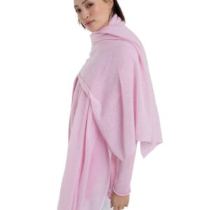 Alashan Cashmere 100% Cashmere Light Weight Travel Wrap (Beach Pink)