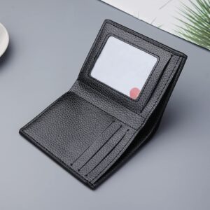 Slim Wallet Credit Card Wallet for Men Solid Color Card Cases & Money Organizers Black