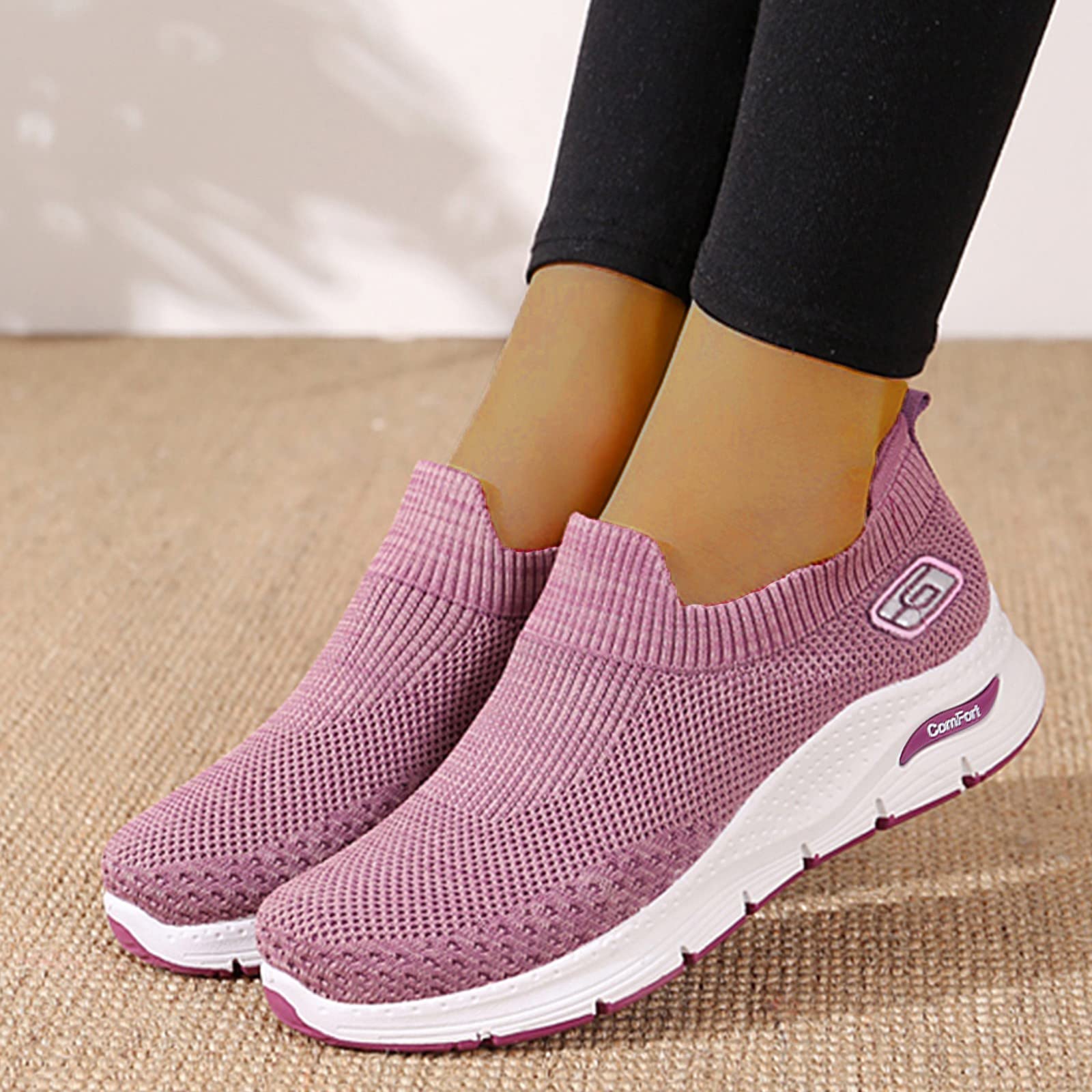 ZHOUXINGB Clear Heels for Women Short Heels for Women Lace Up Sandals Trail Sneakers Size 11 Shoes Knee High Flip Flops Swimming Womens Trail Running Shoes Purple