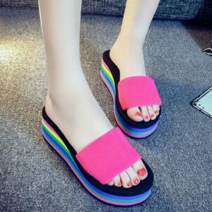 ZHOUXINGB Summer Sandals for Women Sexy, Leopard Print Shoes Women Wide Calf Sandals No Back Water Shoes Retro Shoes Wedge Boots Basketball Wedges Heels for Women