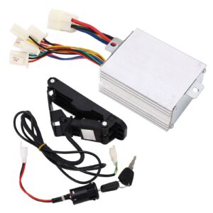 RiToEasysports 36V 500W Electric Controller Kit,Brush Speed Motor Controller with Throttle Pedal for Electric Motorcycle Tricycle