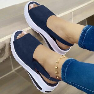 Sneakers for Women, Waterproof Sandals for Women Heels Fashion Sandals Plus Size Sneakers Comfy Shoes Heels Low Boots Red Closed Toe Sandals Women Dressy