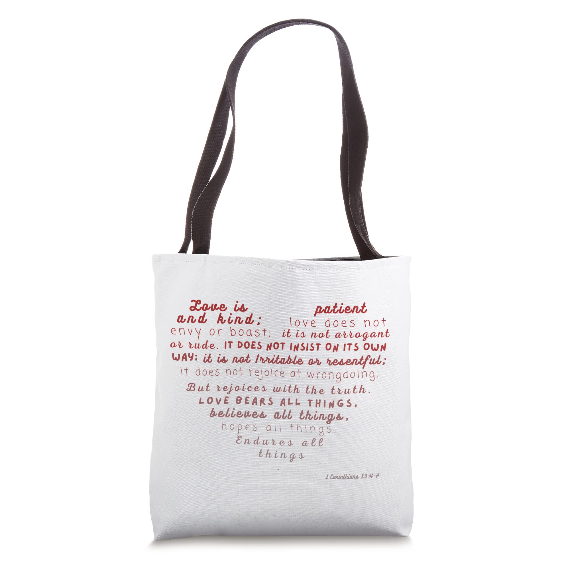 Love is Ombré Heart 1 Corinthians 13 by 24/15 Tote Bag