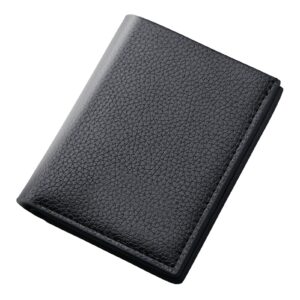 Slim Wallet Credit Card Wallet for Men Solid Color Card Cases & Money Organizers Black