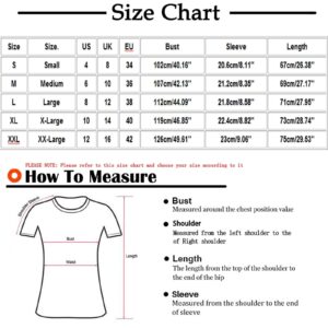 Short Sleeve Blouses for Women, Ladies T Shirts Summer Short Sleeve Pullover Crewneck Tshirt Floral Print Tees