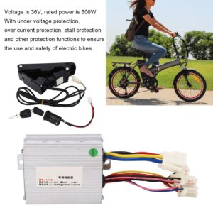 RiToEasysports 36V 500W Electric Controller Kit,Brush Speed Motor Controller with Throttle Pedal for Electric Motorcycle Tricycle