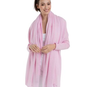 Alashan Cashmere 100% Cashmere Light Weight Travel Wrap (Beach Pink)