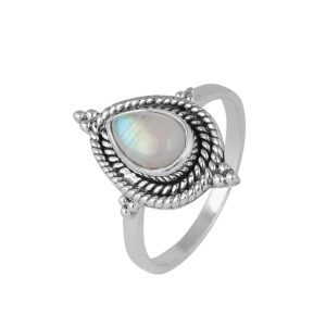 silver eternity 925 sterling silver rainbow moonstone stranded ring (10)