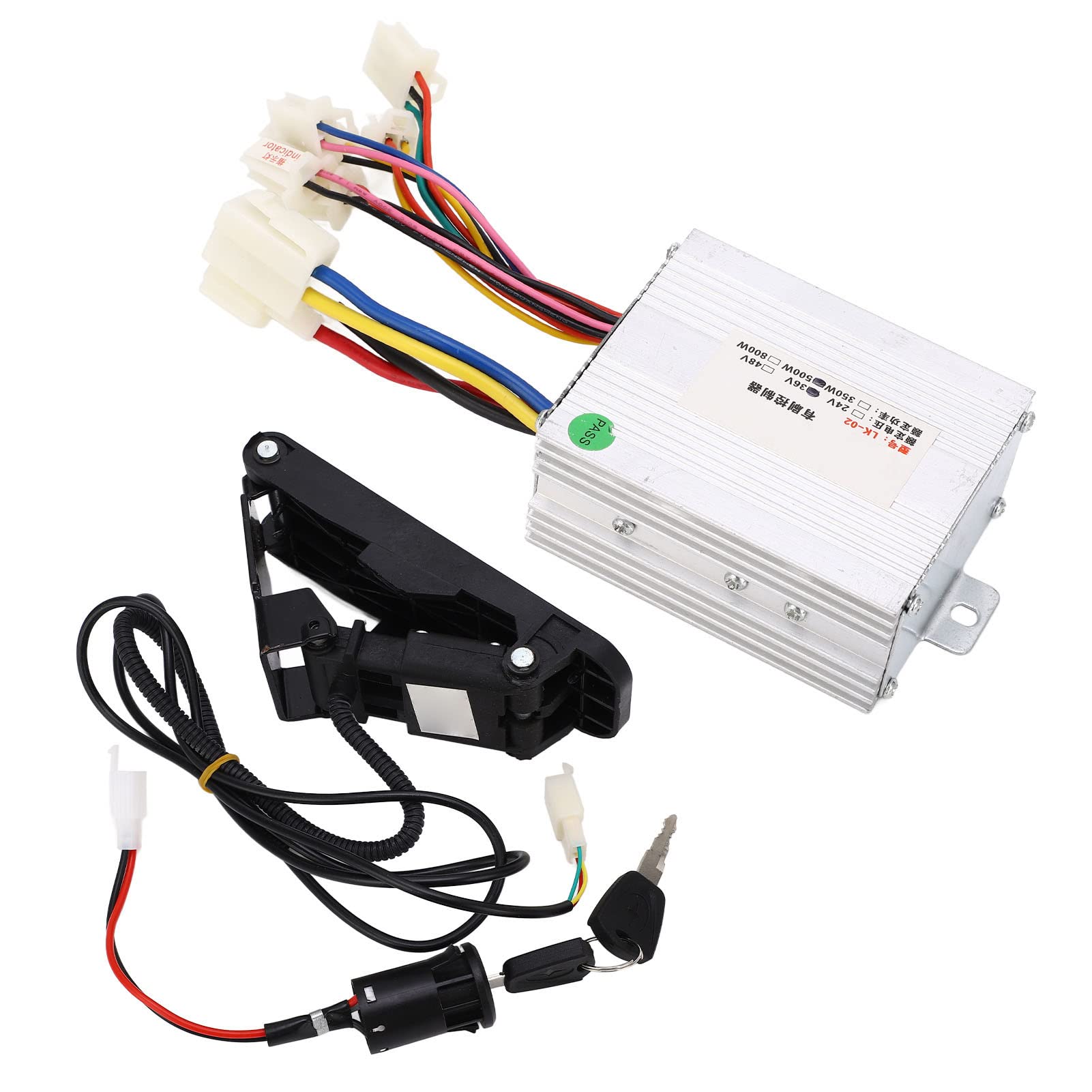 RiToEasysports 36V 500W Electric Controller Kit,Brush Speed Motor Controller with Throttle Pedal for Electric Motorcycle Tricycle