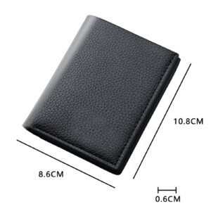 Slim Wallet Credit Card Wallet for Men Solid Color Card Cases & Money Organizers Black