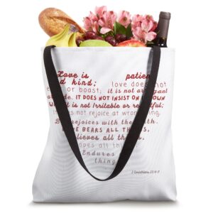 Love is Ombré Heart 1 Corinthians 13 by 24/15 Tote Bag