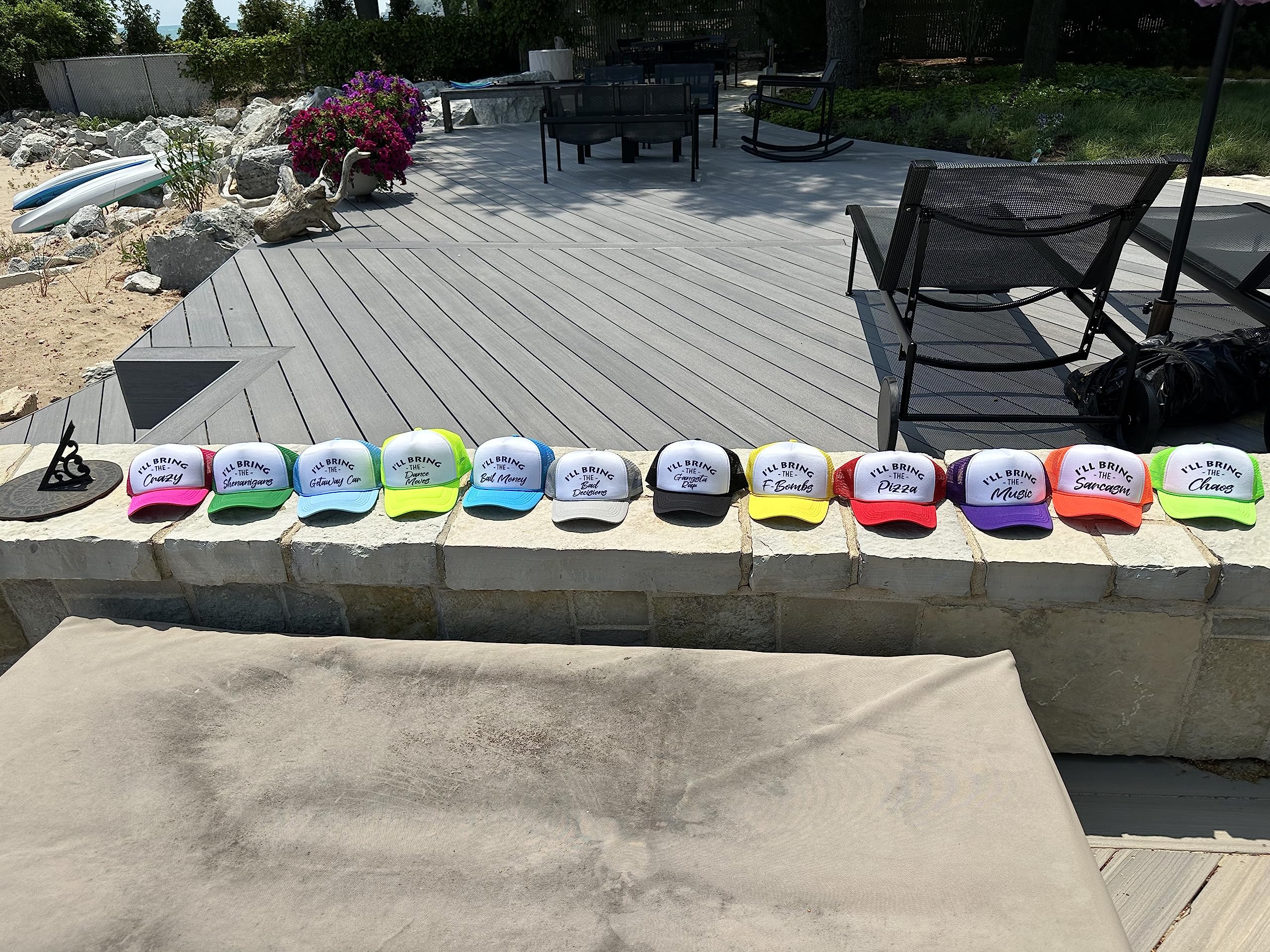 Funky Junque Trucker Hat - 12 Pk - IBT (Bail,B-Decisions,Chaos,Crazy, F-Bombs,G-Rap,Getaway,D-Moves,Music,Pizza,Shenan,Sarcasm)