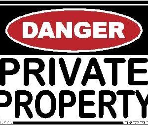 Safety Decal Unlimited Danger Private Property Do Not Enter Animal Gun Protection Injury Death Warning Black Red White Rectangle Label Sticker Decal Made in America (3.5" x 5")