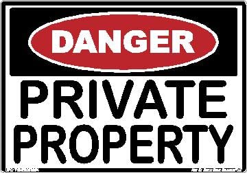 Safety Decal Unlimited Danger Private Property Do Not Enter Animal Gun Protection Injury Death Warning Black Red White Rectangle Label Sticker Decal Made in America (3.5" x 5")