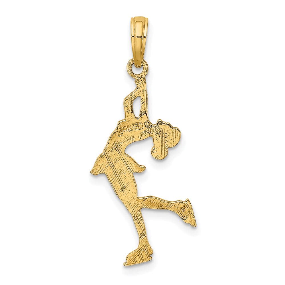 Extel Medium 14k Gold Ice Skater Turning Charm, Made in USA