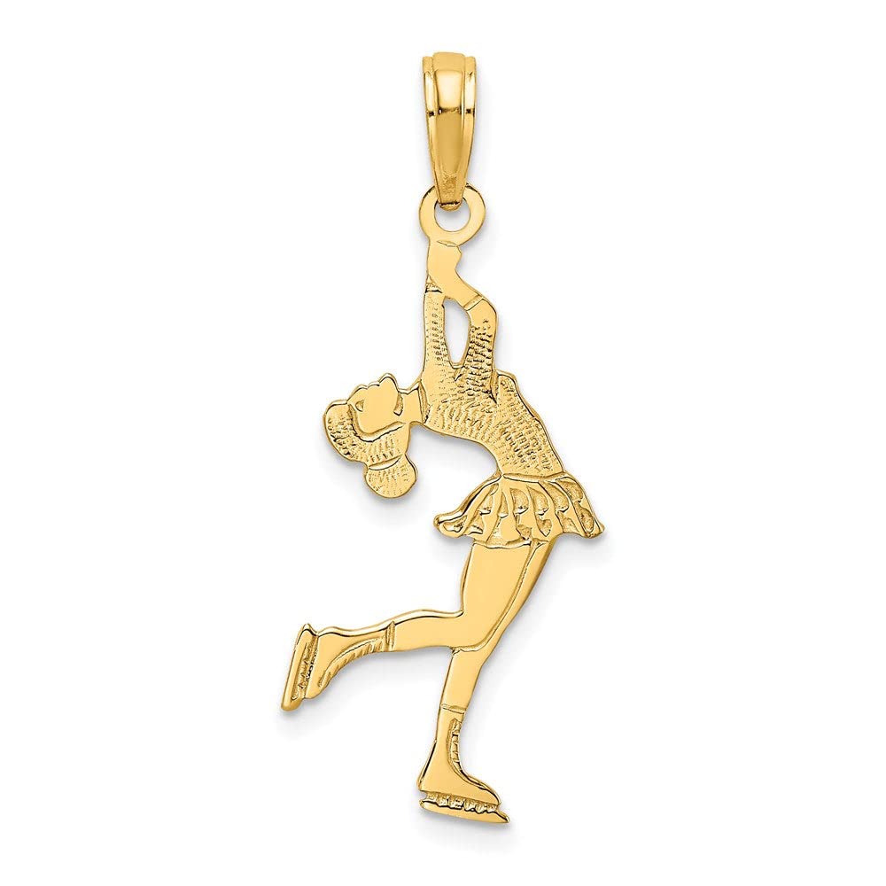 Extel Medium 14k Gold Ice Skater Turning Charm, Made in USA