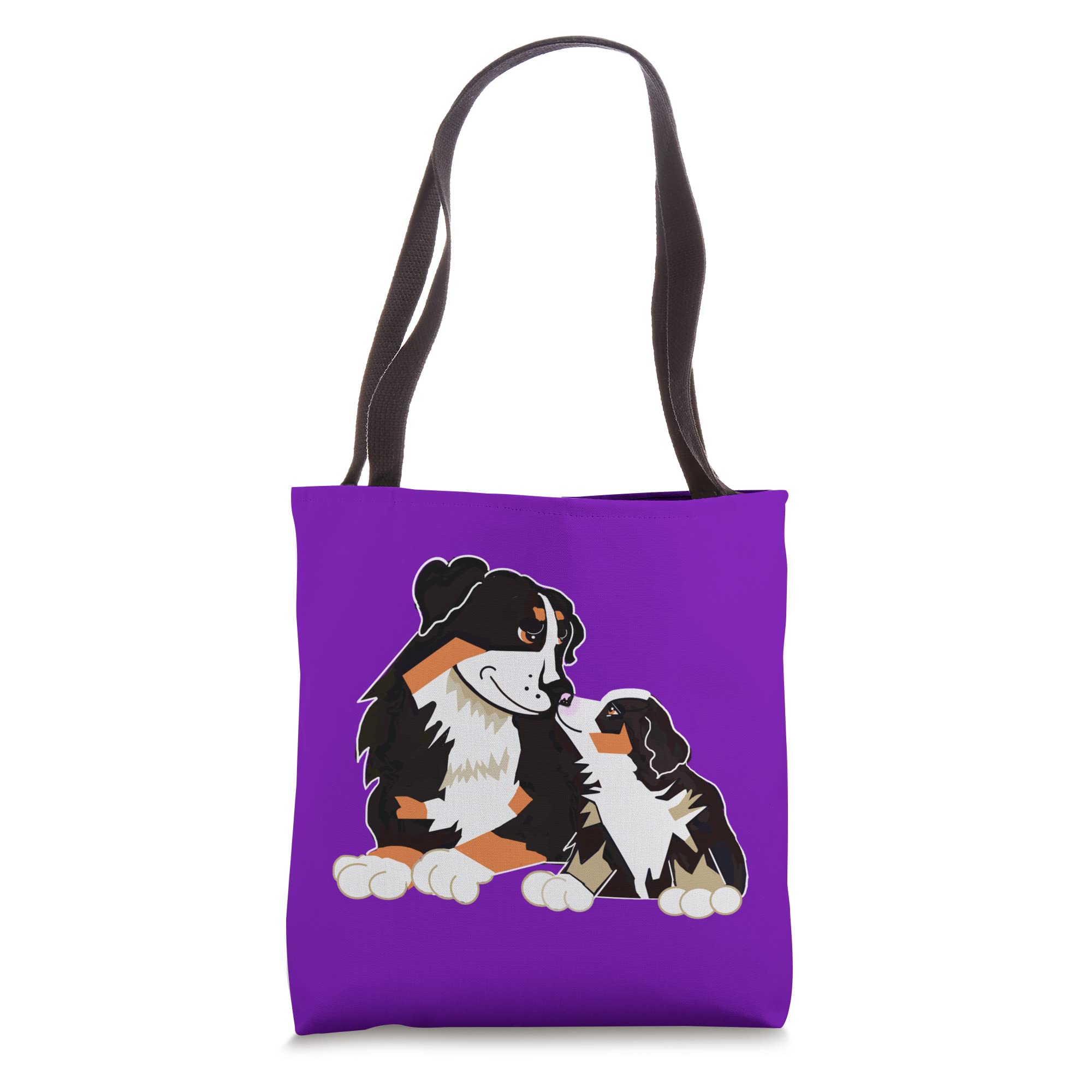 Berner Baby Berner Bernese Mountain Dog with Puppy Tote Bag