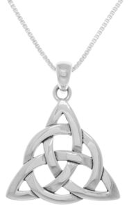 jewelry trends sterling silver celtic triquetra circle of life pendant on box chain necklace (24.00)