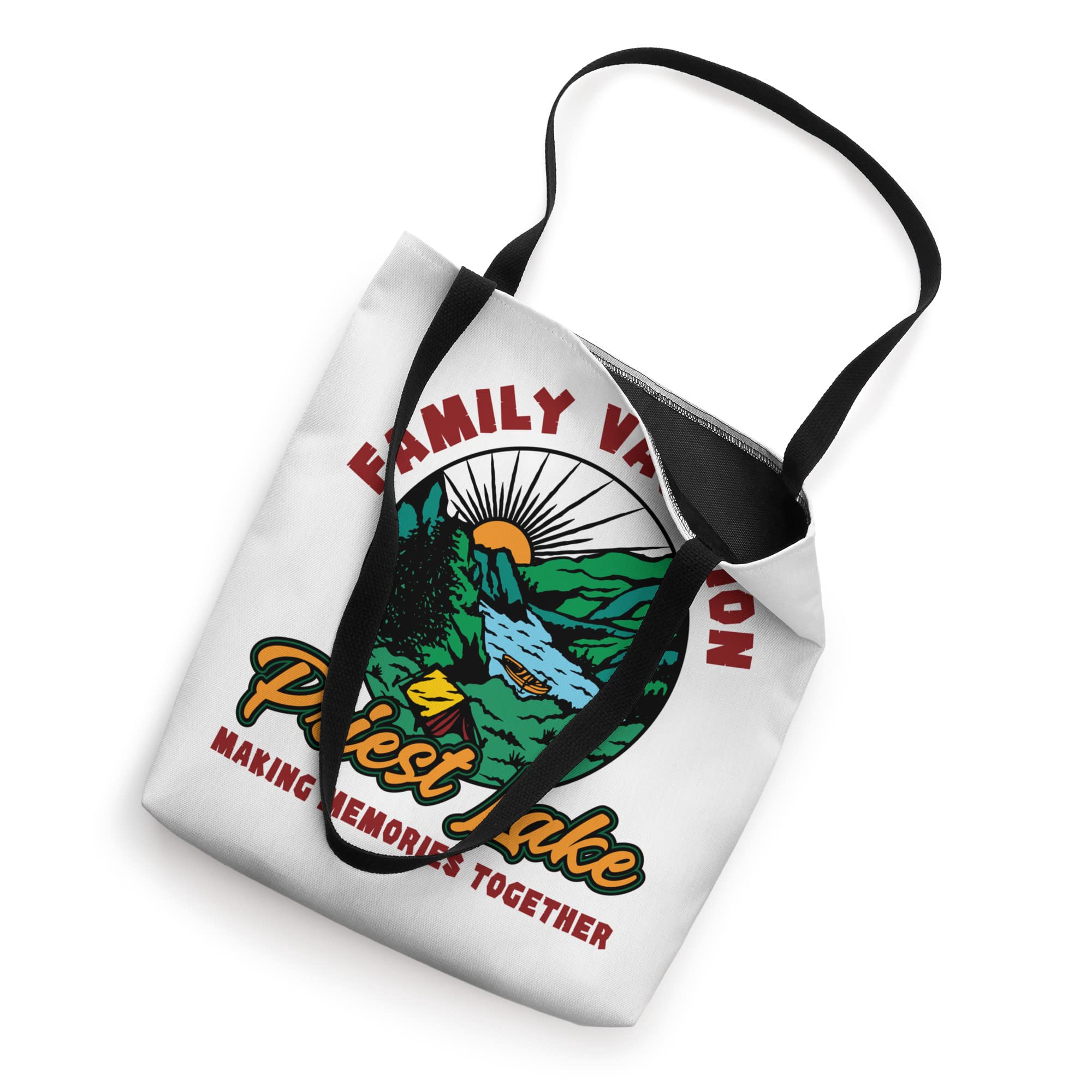 Fishing Camping Lake Family Vacation Priest Lake Tote Bag