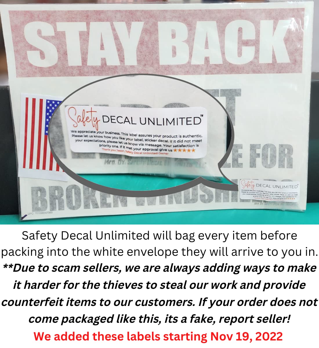 Safety Decal Unlimited Danger Owner is Armed Do Not Enter Shoot Gun Injury Death Warning Black Red White Rectangle Label Sticker Decal Made in America (3.5" x 5")