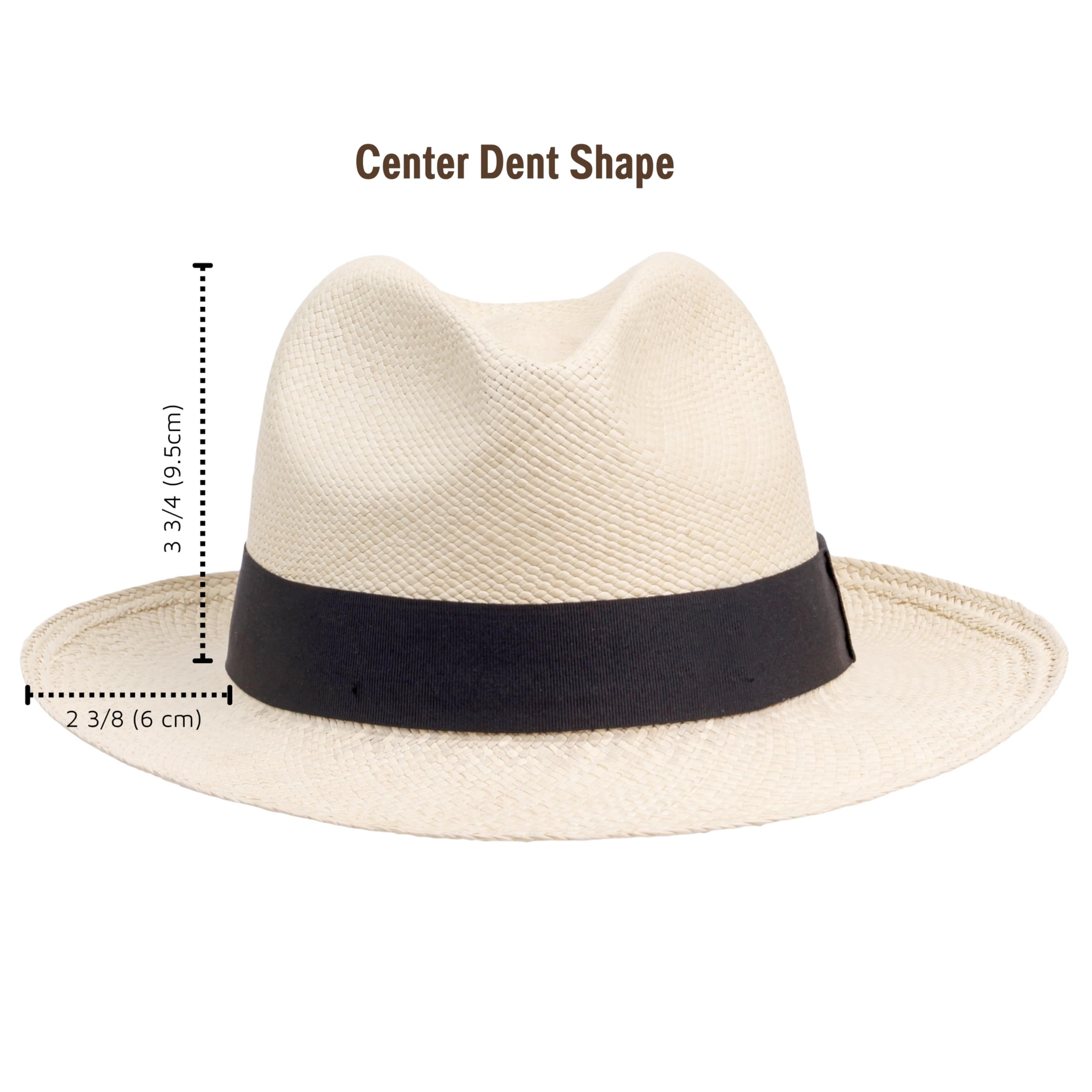 Bigalli Puerto Cayo Original Panama Hat for Women Men Summer & Beach Hat, Center Dent Shape with Grosgrain Ribbon, Toquilla Straw Grade 3 | UV Protection SPF 30 | Sun Fedora Hats | Natural X Large