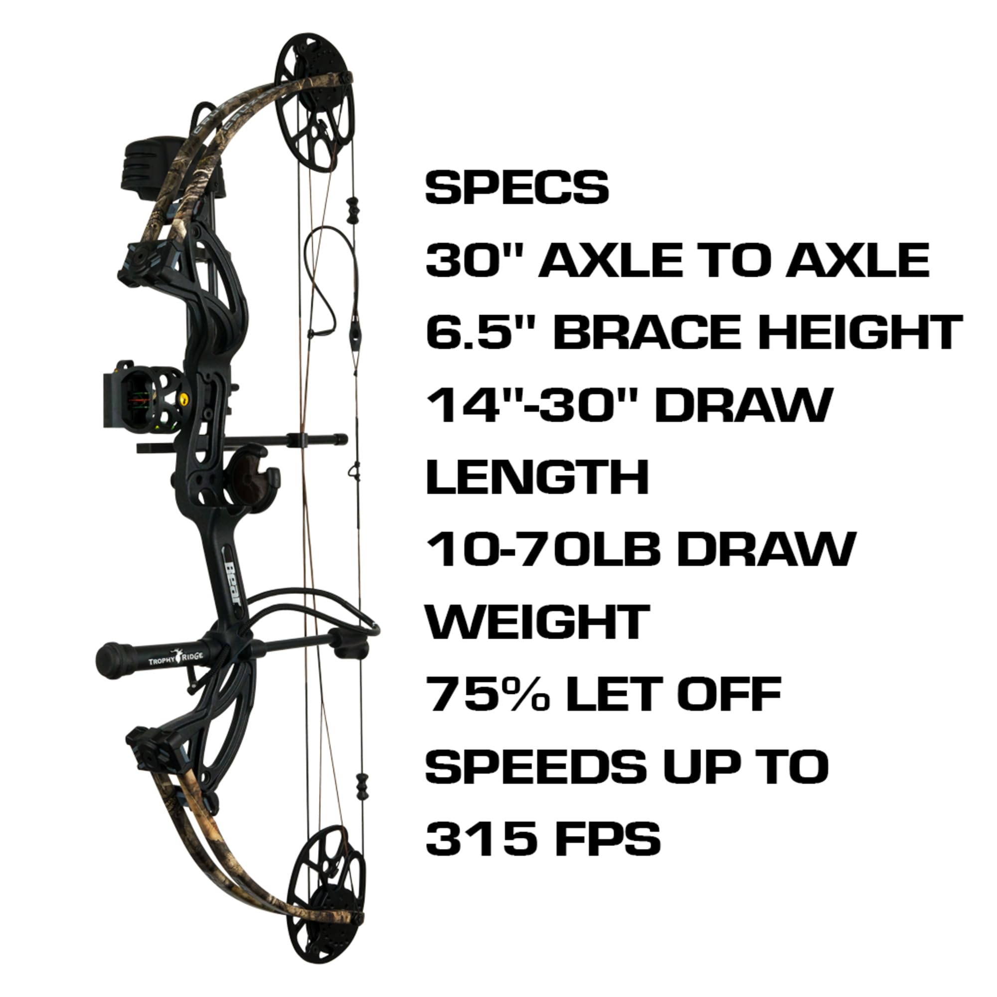 Bear Archery Cruzer G3 Ready to Hunt Compound Bow Package for Adults and Youth, Right Hand, Muddy