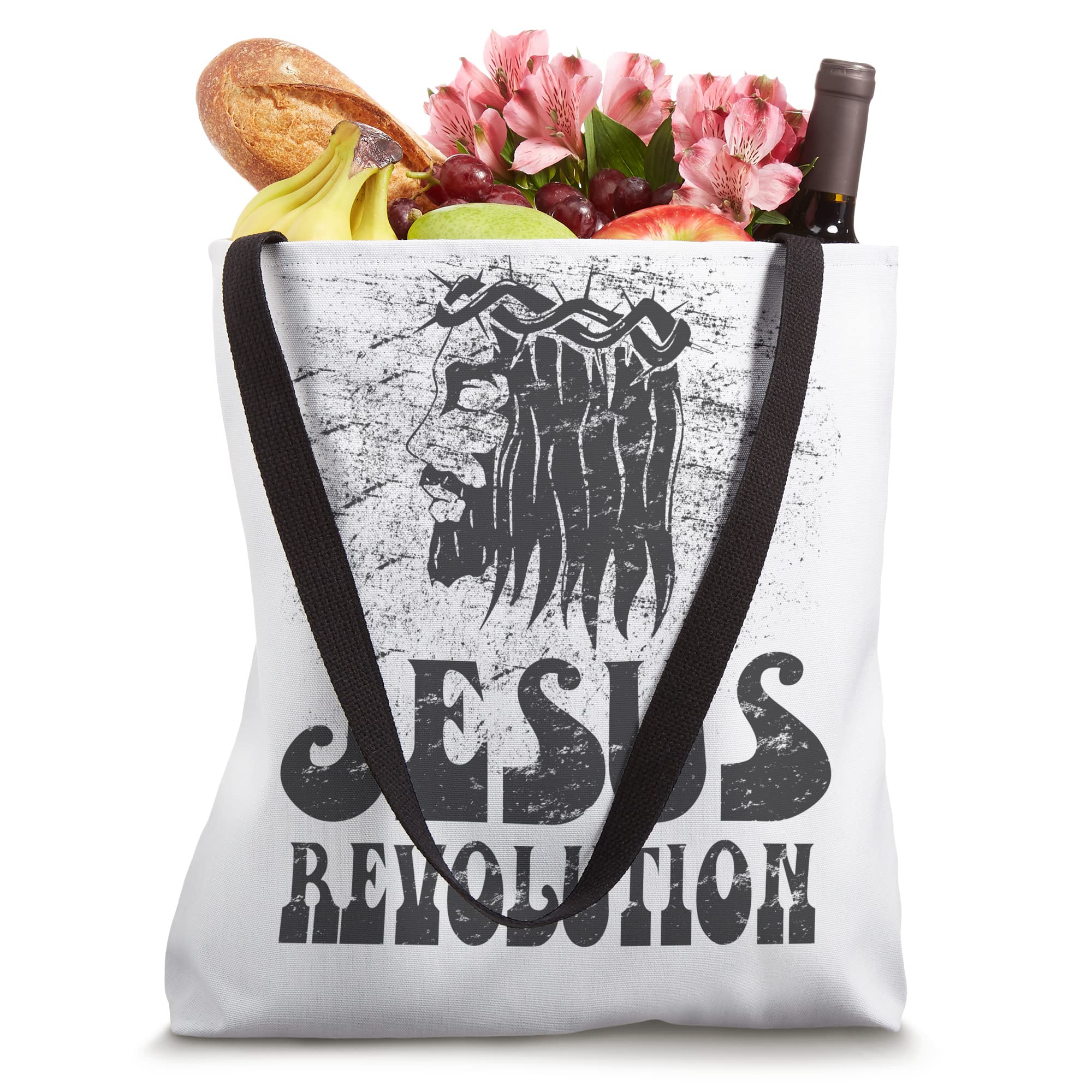 Jesus Revolution Christian Faith Based Jesus Christ Tote Bag