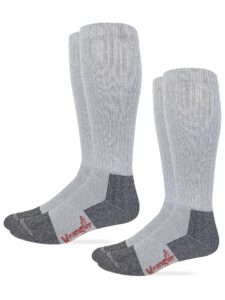 wrangler riggs mens cotton tall work boot socks 2 pair pack (as1, alpha, l, regular, regular)