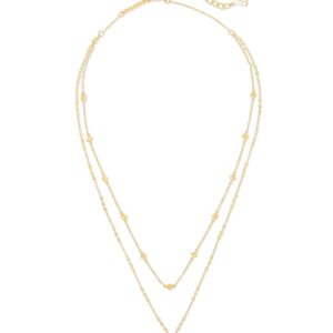 Kendra Scott Ari Heart Multistrand Necklace in 14k Gold-Plated Brass, Fashion Jewelry for Women