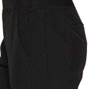 RBX Women's Quick Drying Woven Ankle Pant with Pockets Ribbed Side Jet Black S