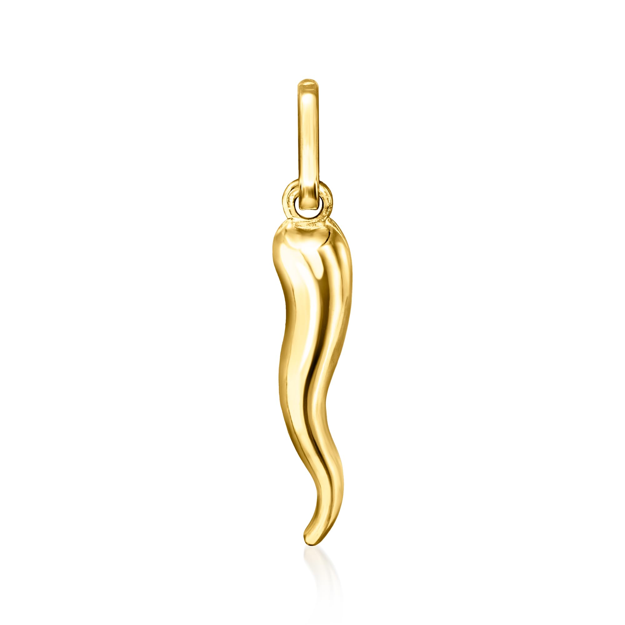 Ross-Simons 14kt Yellow Gold Petite Italian Horn Pendant