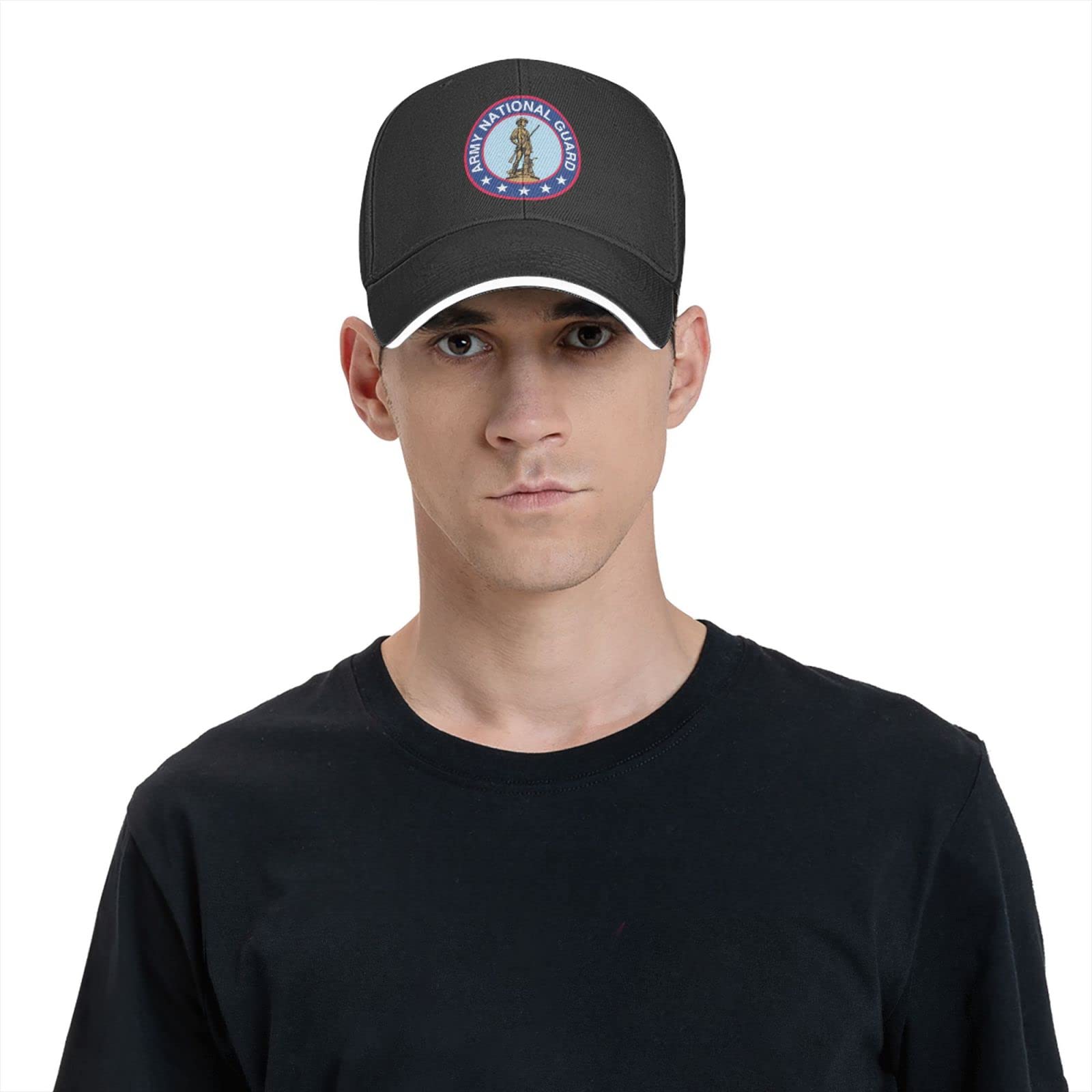 Seal of The United States Army National Guard Adult Casual Sandwich Baseball Cap Comfortable and Breathable for Both Men and Women