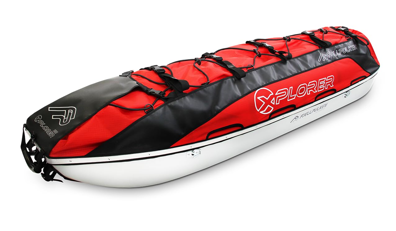 Fjellpulken Xplorer 168 cm Expedition Pulk, Ultimate Utility Sled for Extreme Adventures - Advanced Engineering, Durability, Comfort & Versatility Snow Sled