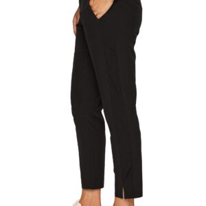 RBX Women's Quick Drying Woven Ankle Pant with Pockets Ribbed Side Jet Black S