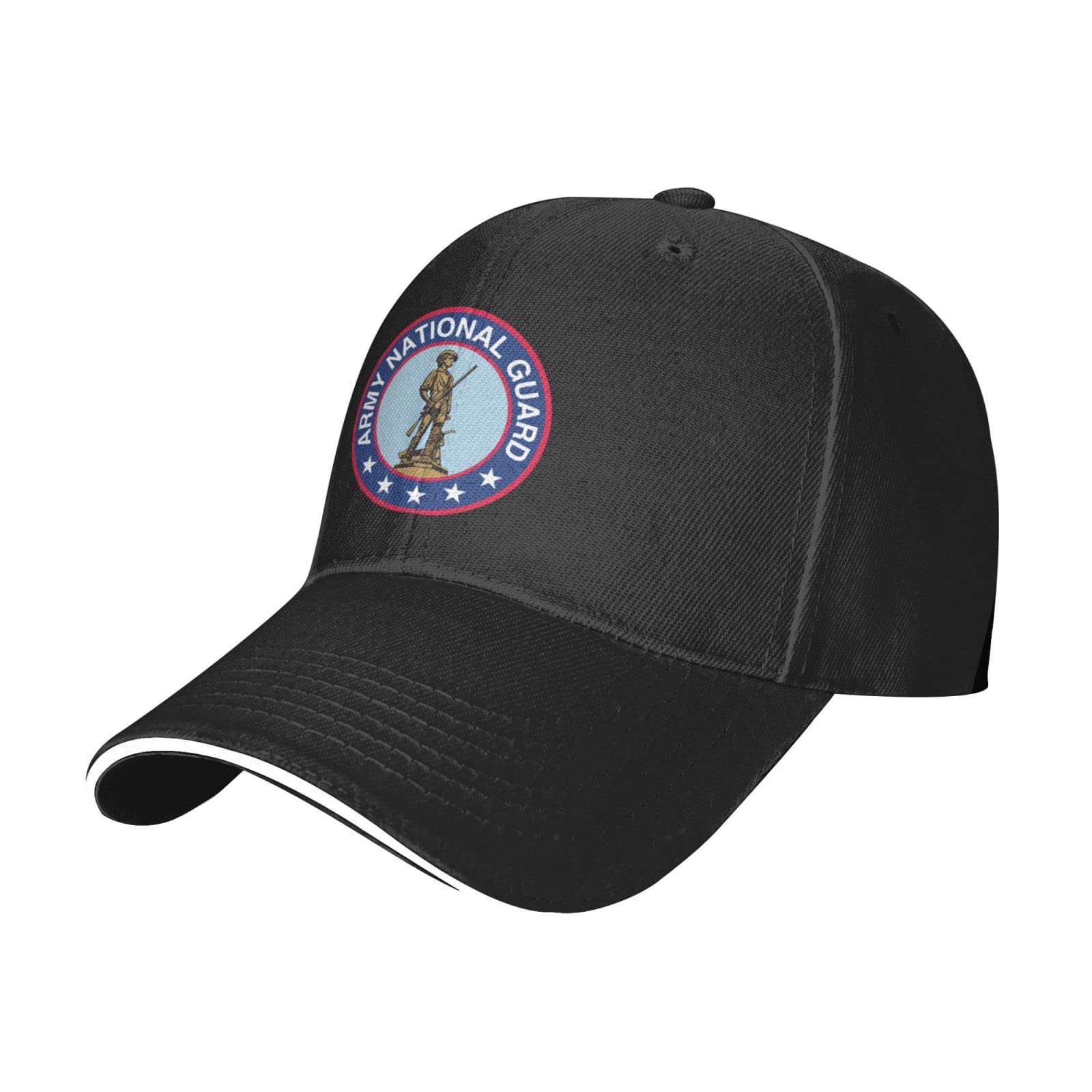 Seal of The United States Army National Guard Adult Casual Sandwich Baseball Cap Comfortable and Breathable for Both Men and Women