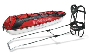 fjellpulken xplorer 168 cm expedition pulk, ultimate utility sled for extreme adventures - advanced engineering, durability, comfort & versatility snow sled