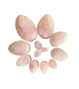 ssh 0g (8 mm) teardrop ear piercing gauges rose quartz stone plugs pair