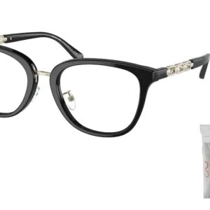 Michael Kors Innsbruck MK4099 3005 52MM Black Square Eyeglasses for Women + BUNDLE With Designer iWear Eyewear Kit