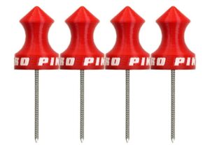 pro pins (4 pack) - archery target pins with magnet lock technology | best in class hold | compatible with pro pin holsters (red)