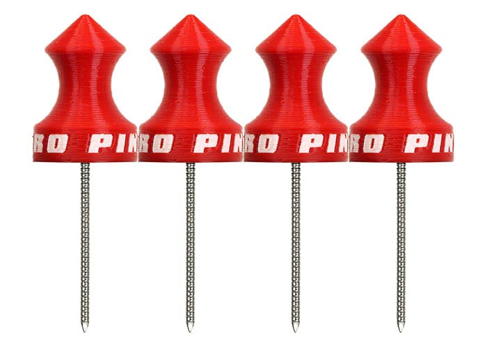 Pro Pins (4 Pack) - Archery Target Pins with Magnet Lock Technology | Best in Class Hold | Compatible with Pro Pin Holsters (Red)