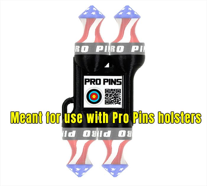 Pro Pins (4 Pack) - Archery Target Pins with Magnet Lock Technology | Best in Class Hold | Compatible with Pro Pin Holsters (Red)