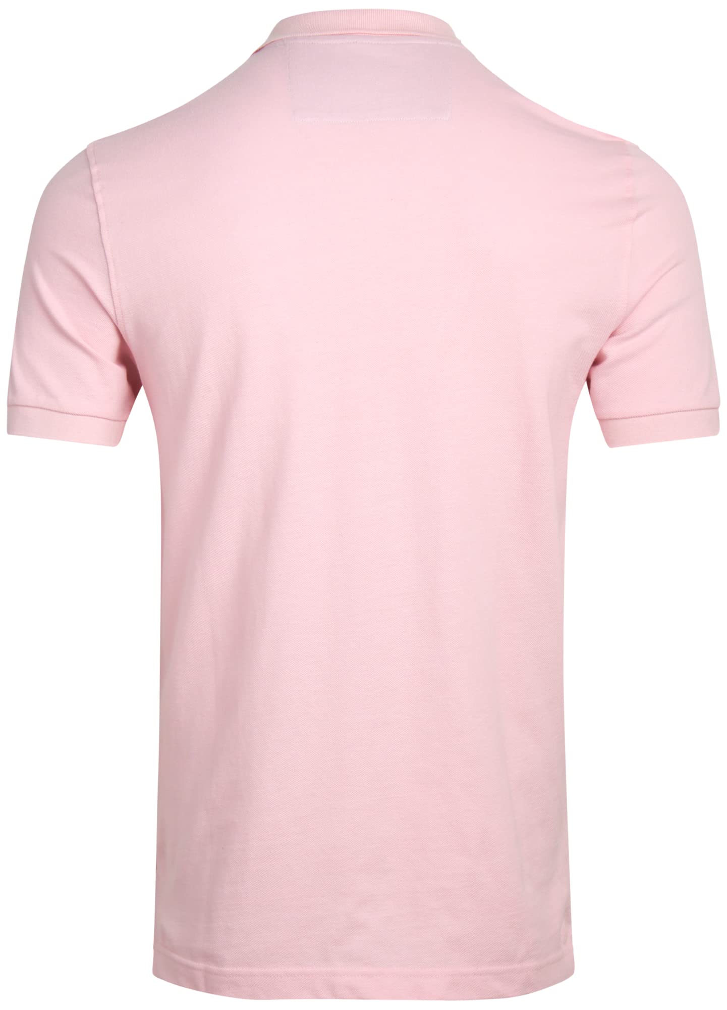 Chaps Men's Polo Shirt - Classic Fit Cotton Collared Short Sleeve Mens Golf Shirts - Casual Work Shirts for Men (S-2XL), Size Small, Oxford Pink