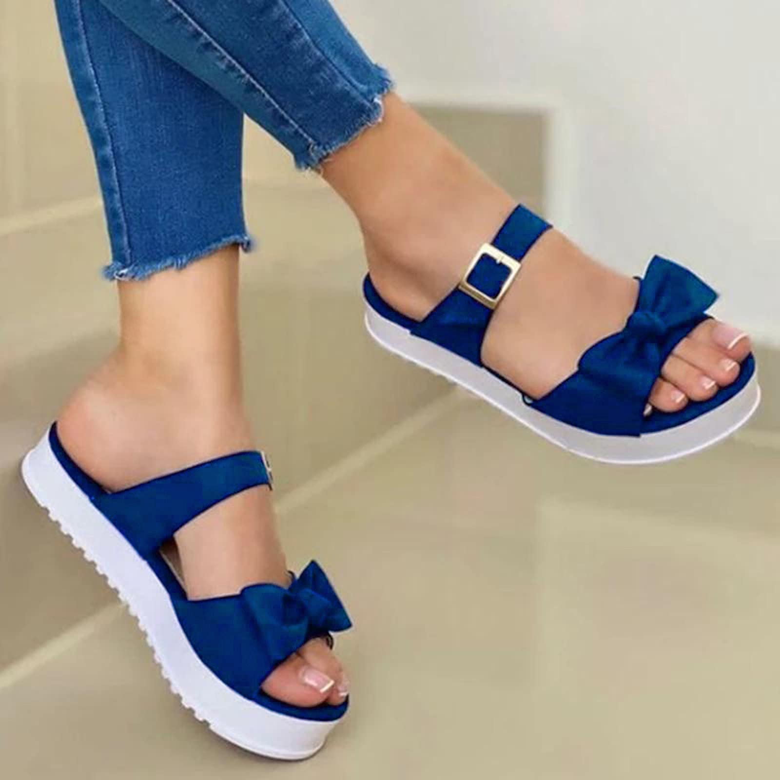 ZHOUXINGB Shoes for Women, Wedge Sandals for Women Size 12 Rain Sandals Narrow Water Shoes Athletic Shoes Silver Flats Red Clear Heels for Women