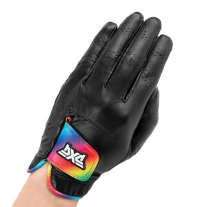 PXG Men's Pride Premium Fit Players Golf Glove - 100% Cabretta Leather with Cotton-Based Elastic Rainbow Wristband (Large, Right Handed Golfers (Worn on Left Hand))