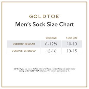 GOLDTOE Men's Cambridge Crew Socks, 6-Pairs, Chambray Assorted, Large