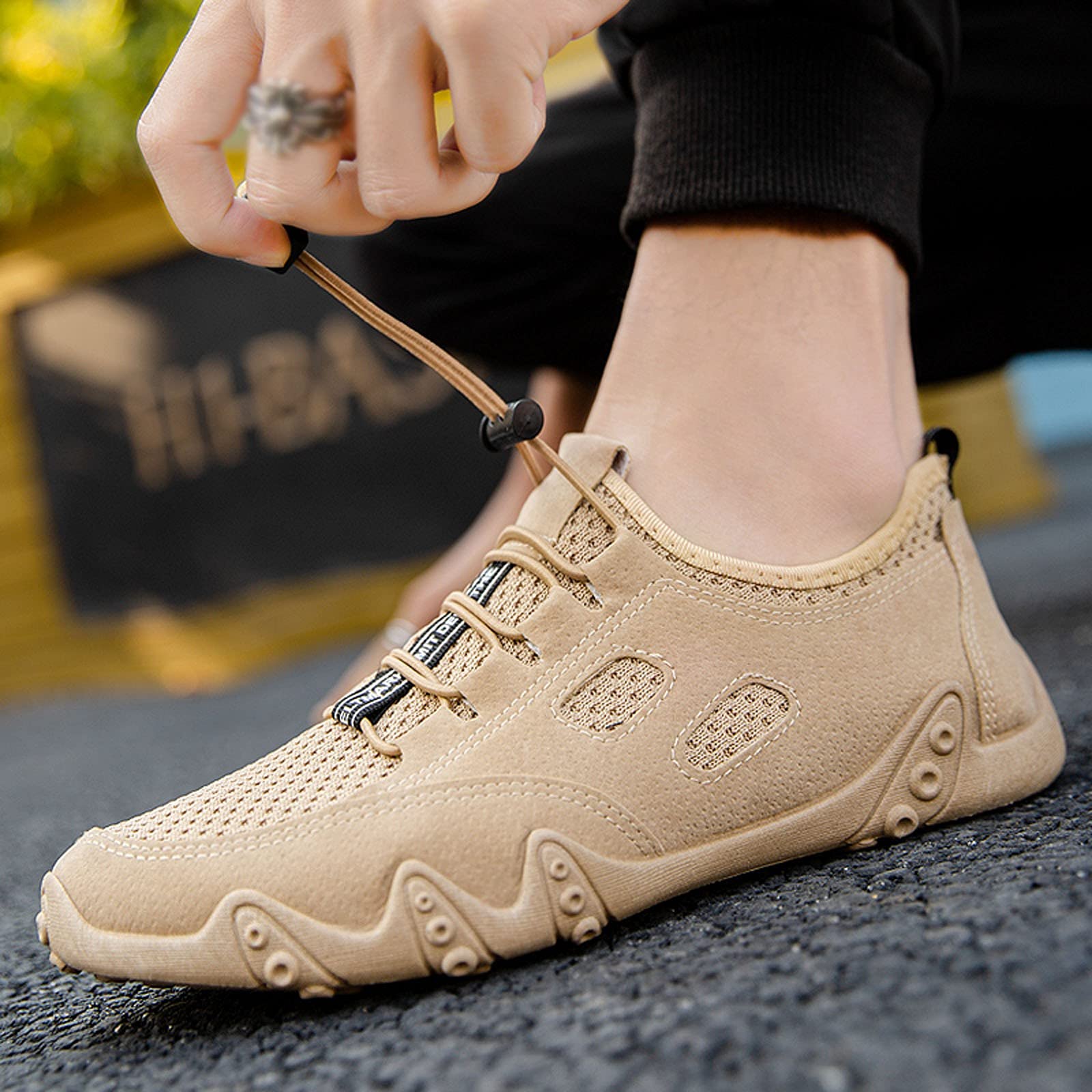 ZHOUXINGB Sneakers for Women, Summer Sandals for Women Dressy Outdoor Sandals Cycling Sneakers Zip Up Shoes Wedge Flats Dressy Sandals Women Indoor Coffee