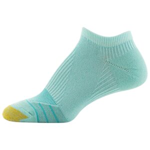 GOLDTOE Women's Cross Arch No Show Socks, 6-Pairs, Aqua Assorted, Medium