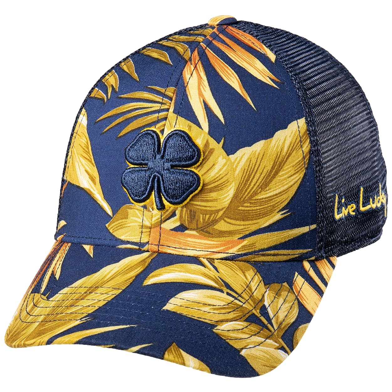 Black Clover Island Luck Hat - Tropical Adjust 14 - Navy Tropical - Adjustable